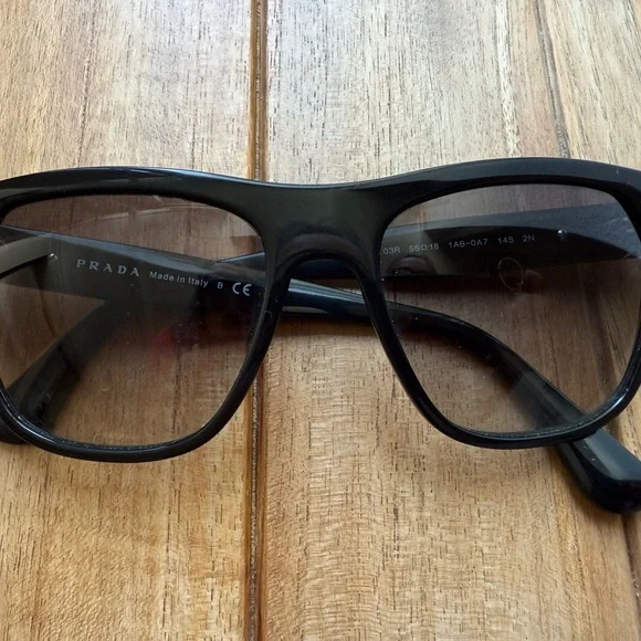 Prada | Accessories | Prada Spr 3r Black Eyewear | Poshmark display picture 2